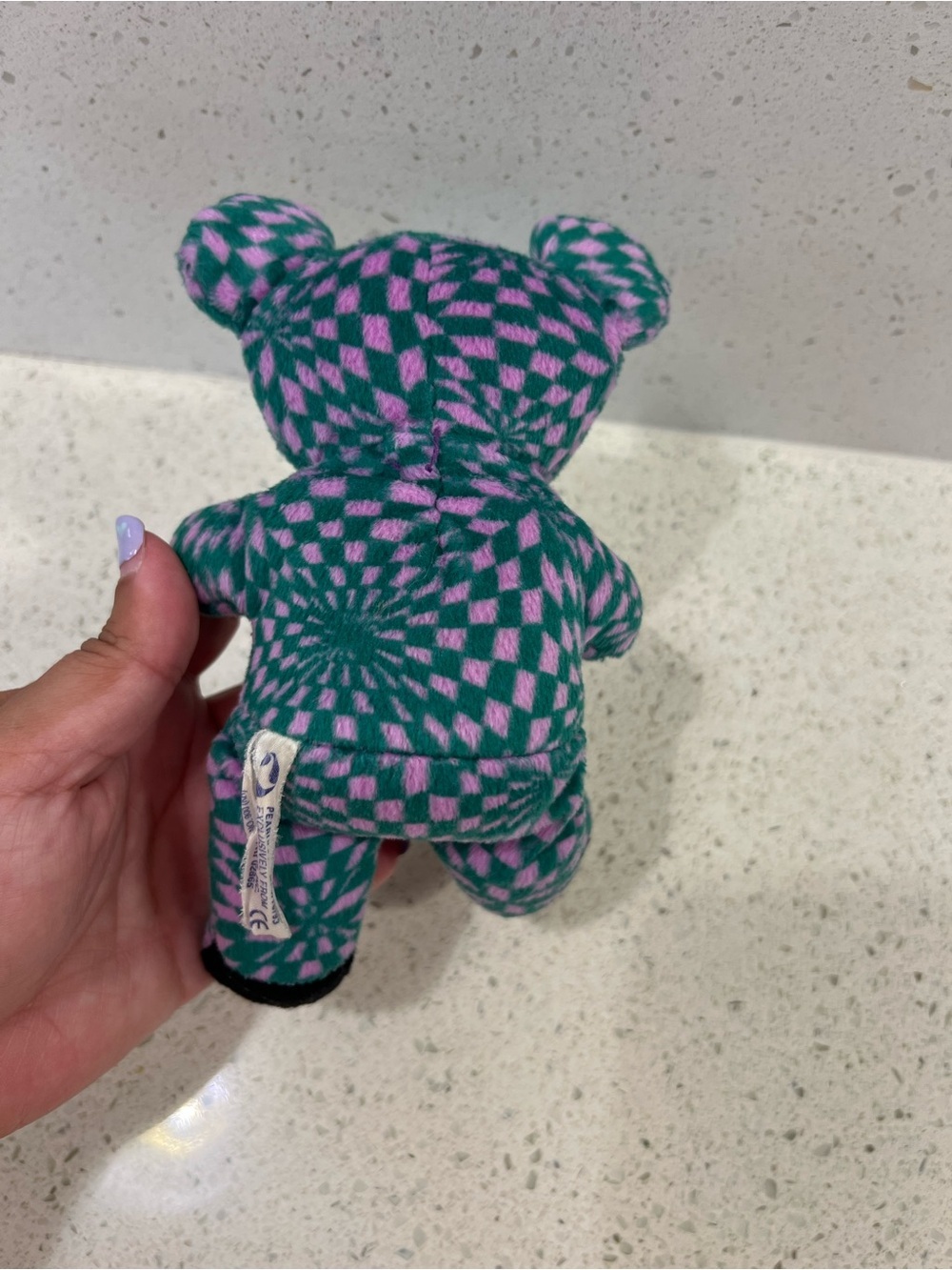 Grateful Dead Bean Bear Pearly Baker 7” Plush Liquid Blue Sam Boyd Silver Bowl - Picture 2 of 3